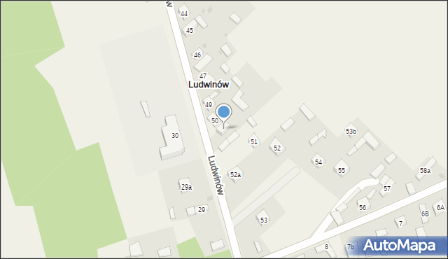 Ludwinów, Ludwinów, 50a, mapa Ludwinów