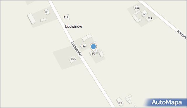 Ludwinów, Ludwinów, 80, mapa Ludwinów