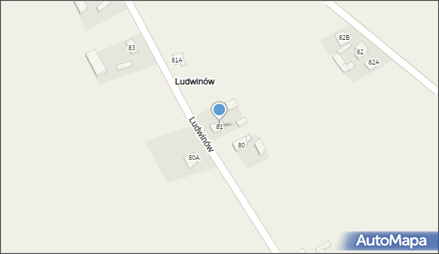 Ludwinów, Ludwinów, 81, mapa Ludwinów