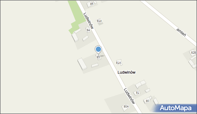 Ludwinów, Ludwinów, 83, mapa Ludwinów