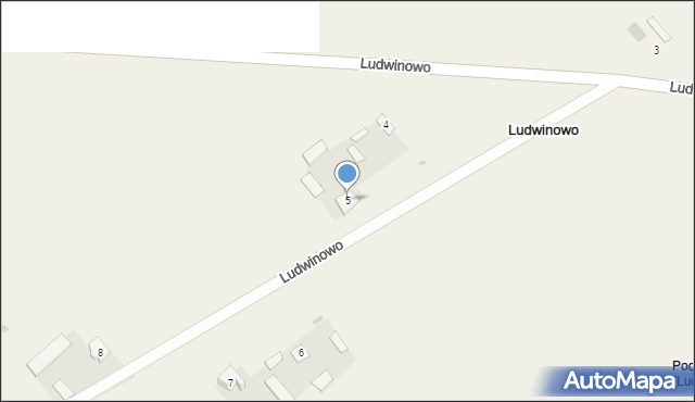 Ludwinowo, Ludwinowo, 5, mapa Ludwinowo