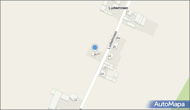 Ludwinowo, Ludwinowo, 25, mapa Ludwinowo