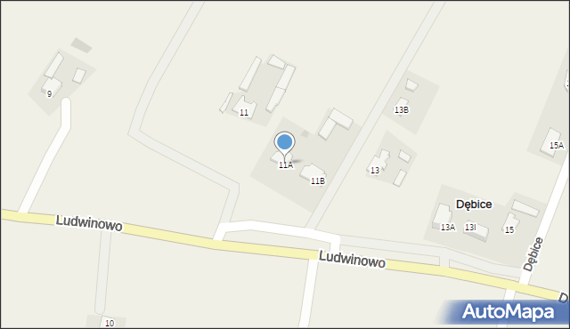 Ludwinowo, Ludwinowo, 11A, mapa Ludwinowo