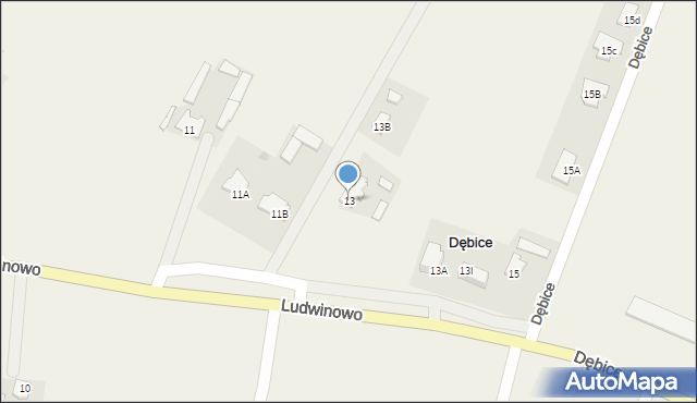 Ludwinowo, Ludwinowo, 13, mapa Ludwinowo