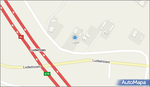 Ludwinowo, Ludwinowo, 2, mapa Ludwinowo