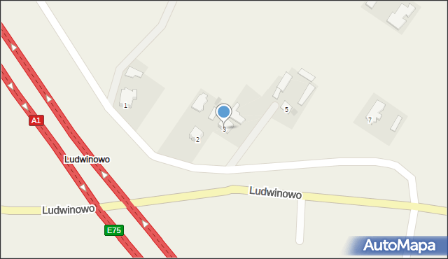 Ludwinowo, Ludwinowo, 3, mapa Ludwinowo