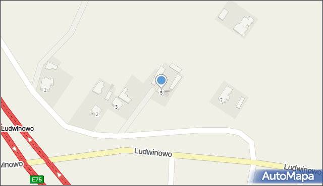 Ludwinowo, Ludwinowo, 5, mapa Ludwinowo