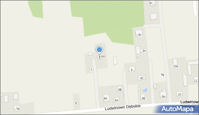 Ludwinowo Dębskie, Ludwinowo Dębskie, 8, mapa Ludwinowo Dębskie