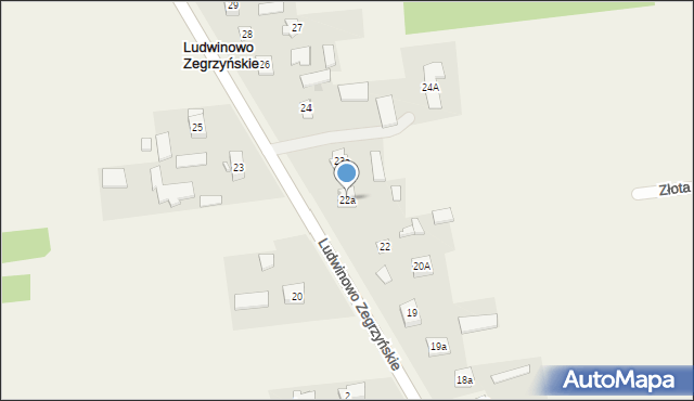 Ludwinowo Zegrzyńskie, Ludwinowo Zegrzyńskie, 22a, mapa Ludwinowo Zegrzyńskie