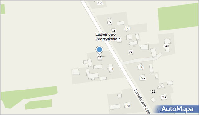 Ludwinowo Zegrzyńskie, Ludwinowo Zegrzyńskie, 25, mapa Ludwinowo Zegrzyńskie