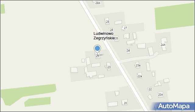 Ludwinowo Zegrzyńskie, Ludwinowo Zegrzyńskie, 25, mapa Ludwinowo Zegrzyńskie