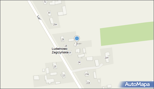 Ludwinowo Zegrzyńskie, Ludwinowo Zegrzyńskie, 27, mapa Ludwinowo Zegrzyńskie