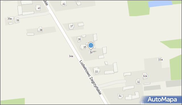 Ludwinowo Zegrzyńskie, Ludwinowo Zegrzyńskie, 34, mapa Ludwinowo Zegrzyńskie