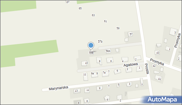 Ludwinowo Zegrzyńskie, Ludwinowo Zegrzyńskie, 58B, mapa Ludwinowo Zegrzyńskie