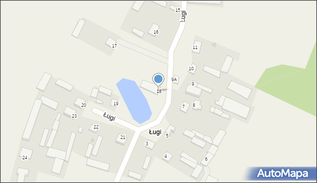 Ługi, Ługi, 18, mapa Ługi