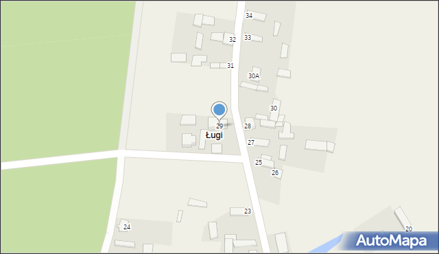 Ługi, Ługi, 29, mapa Ługi