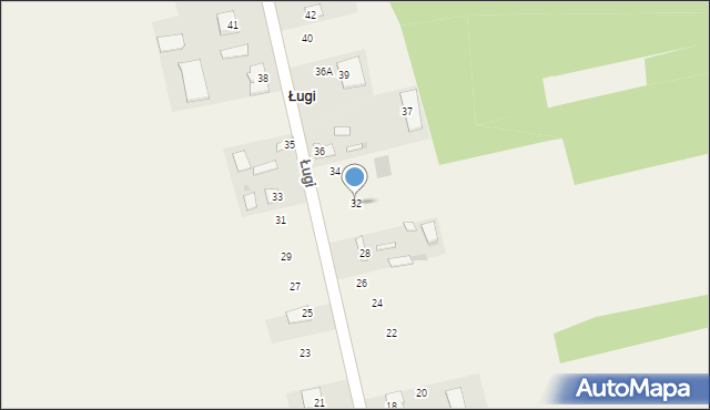 Ługi, Ługi, 32, mapa Ługi