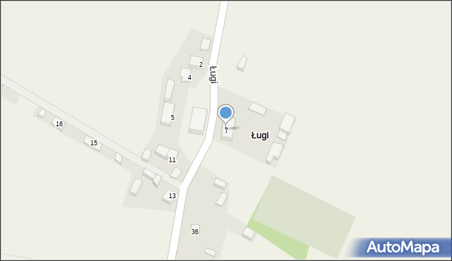 Ługi, Ługi, 7, mapa Ługi