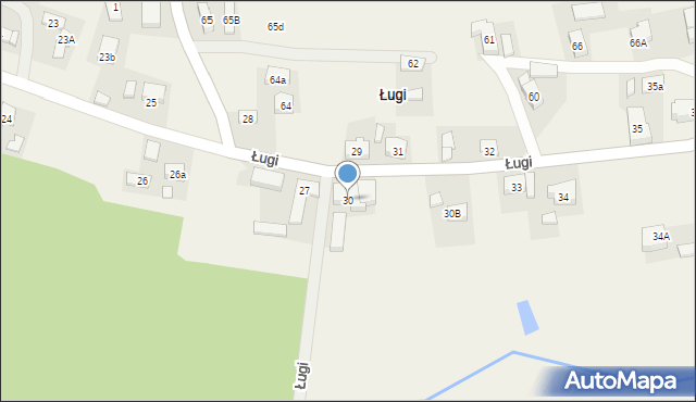 Ługi, Ługi, 30, mapa Ługi