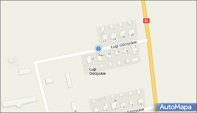 Ługi Górzyckie, Ługi Górzyckie, 11a, mapa Ługi Górzyckie