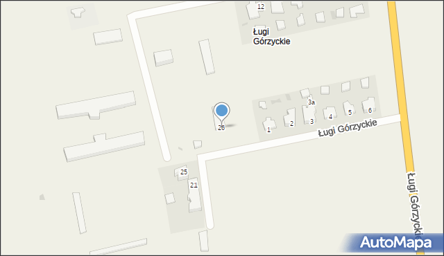 Ługi Górzyckie, Ługi Górzyckie, 26, mapa Ługi Górzyckie