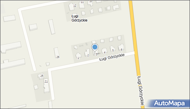 Ługi Górzyckie, Ługi Górzyckie, 3b, mapa Ługi Górzyckie