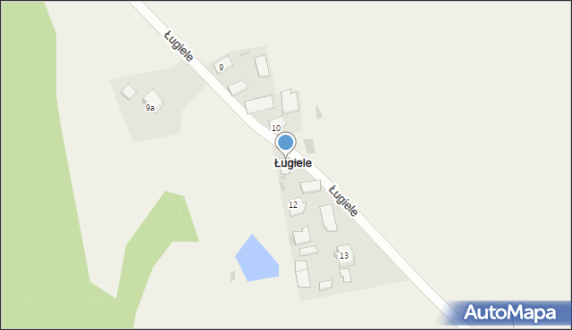 Ługiele, Ługiele, 11, mapa Ługiele