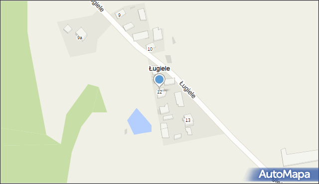 Ługiele, Ługiele, 12, mapa Ługiele