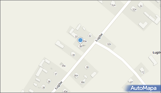 Ługów, Ługów, 34, mapa Ługów