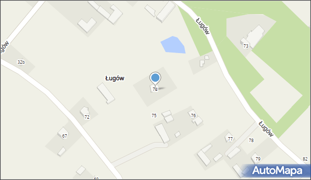 Ługów, Ługów, 74, mapa Ługów