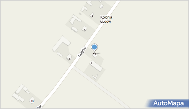 Ługów, Ługów, 7A, mapa Ługów