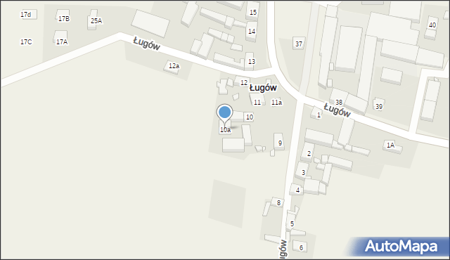 Ługów, Ługów, 10a, mapa Ługów