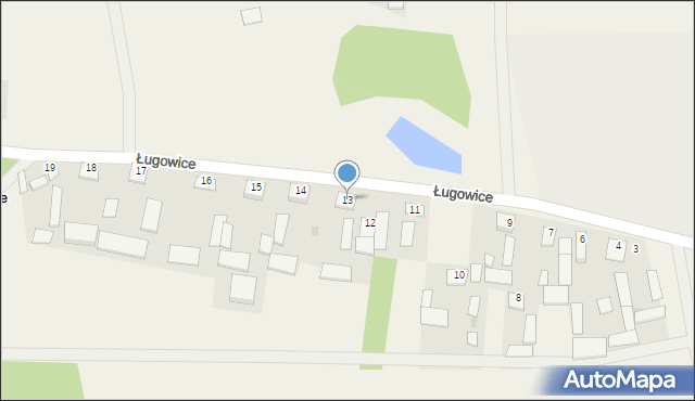 Ługowice, Ługowice, 13, mapa Ługowice
