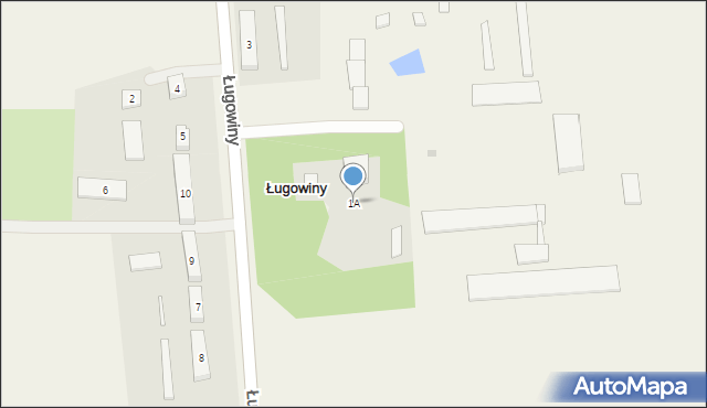 Ługowiny, Ługowiny, 1A, mapa Ługowiny