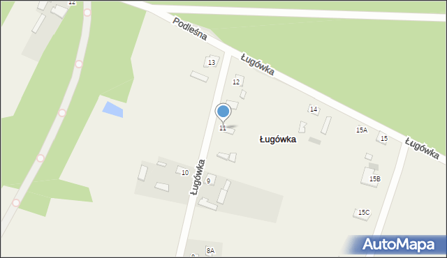 Ługówka, Ługówka, 11, mapa Ługówka