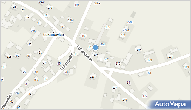 Łukanowice, Łukanowice, 142a, mapa Łukanowice