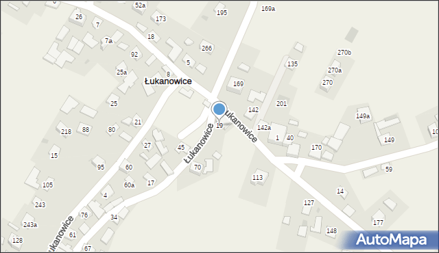 Łukanowice, Łukanowice, 19, mapa Łukanowice