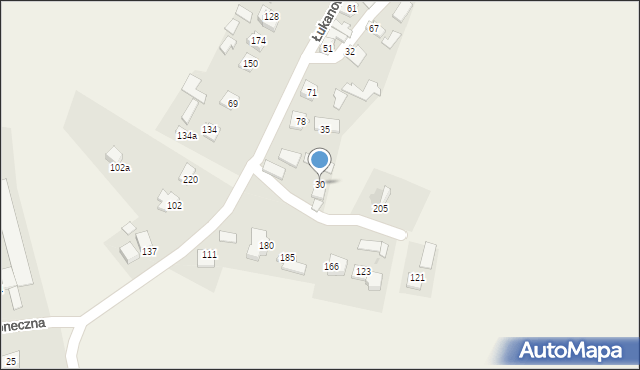 Łukanowice, Łukanowice, 30, mapa Łukanowice
