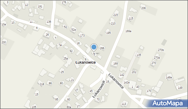 Łukanowice, Łukanowice, 5, mapa Łukanowice