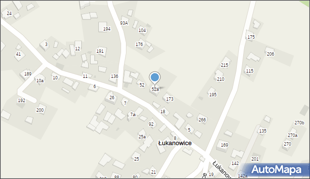 Łukanowice, Łukanowice, 52a, mapa Łukanowice