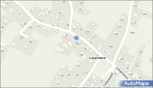 Łukanowice, Łukanowice, 7a, mapa Łukanowice