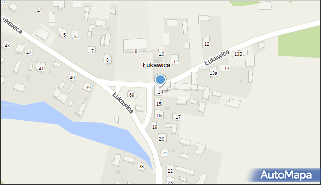 Łukawica, Łukawica, 14, mapa Łukawica