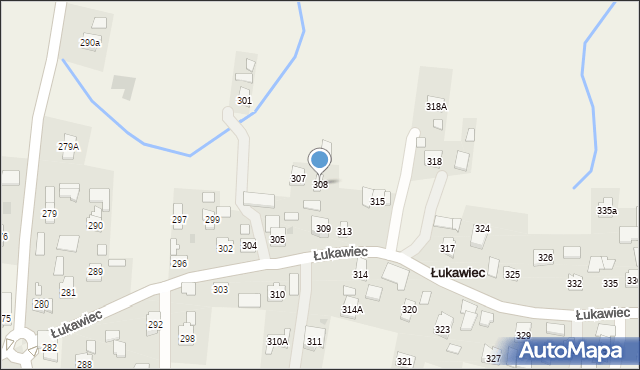 Łukawiec, Łukawiec, 308, mapa Łukawiec