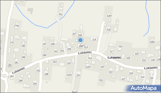 Łukawiec, Łukawiec, 309, mapa Łukawiec