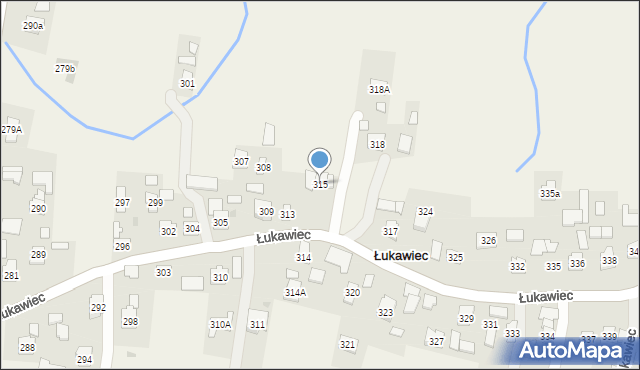 Łukawiec, Łukawiec, 315, mapa Łukawiec