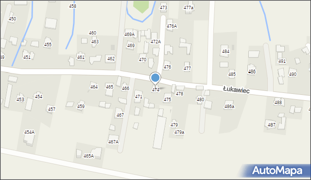 Łukawiec, Łukawiec, 474, mapa Łukawiec