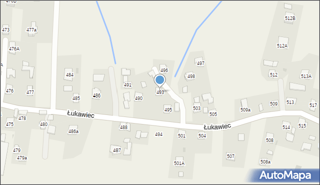 Łukawiec, Łukawiec, 493, mapa Łukawiec