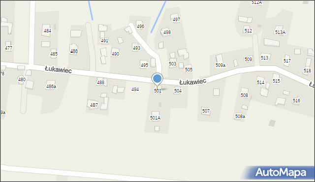 Łukawiec, Łukawiec, 501, mapa Łukawiec