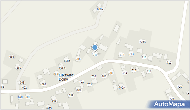 Łukawiec, Łukawiec, 710, mapa Łukawiec