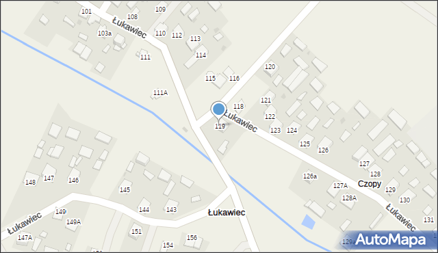 Łukawiec, Łukawiec, 119, mapa Łukawiec